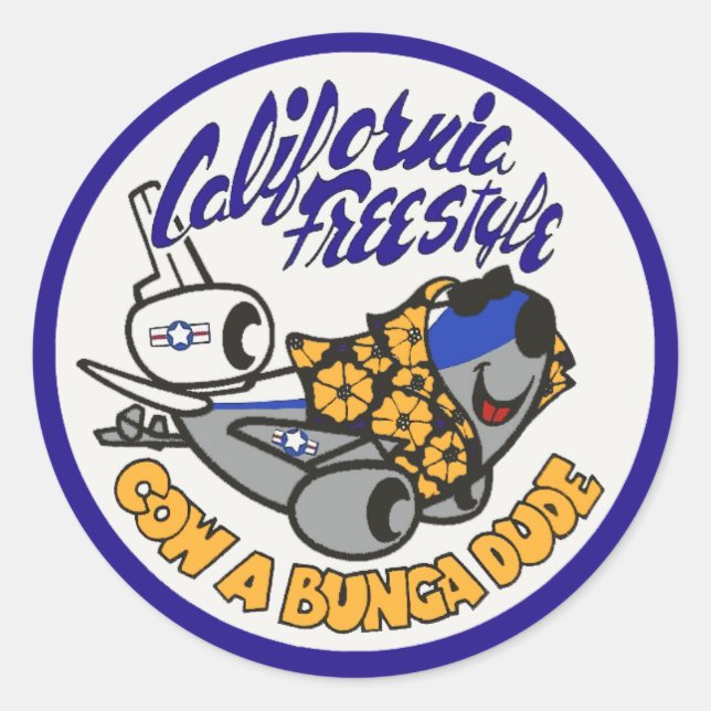 Adesivo Redondo Douglas KC-10 Extender California Freestyle (Frente)