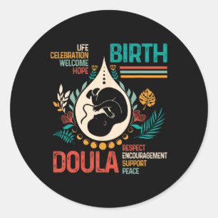 Adesivo Redondo Doula Birth Worker Landd Nurse Support Encou