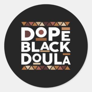 Adesivo Redondo Doula Negra Droga História Negra Melanina Doula Ne
