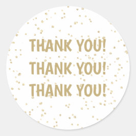 Adesivo Redondo Dourada Brilhante de Casamento