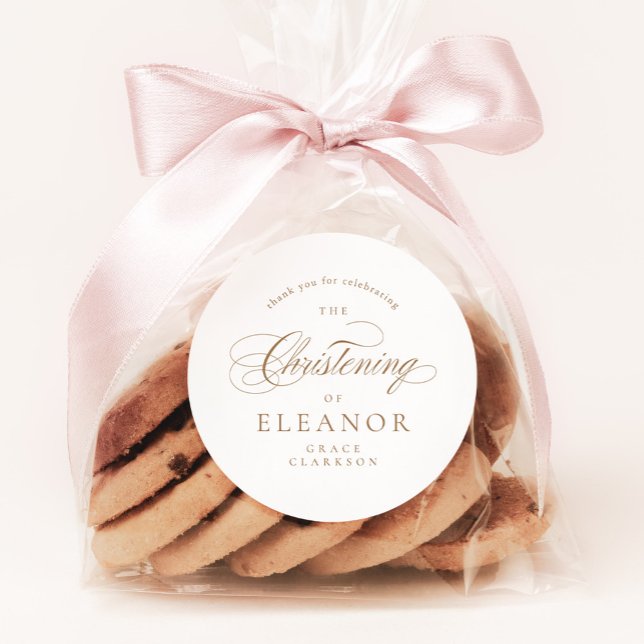 Adesivo Redondo Dourada caligrafia Elegante - Obrigado (Criador carregado)