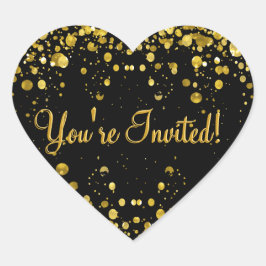 Adesivo Redondo Dourada Confetti