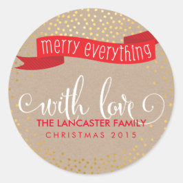 Adesivo Redondo DOURADA CONFETTI SNOVIDADE FOTO feliz tudo faixa