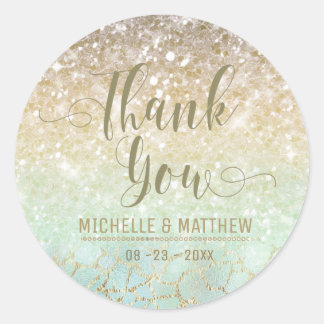 Adesivo Redondo Dourada de Glitter Gradient Opal Combo ID435