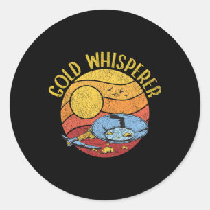 Adesivo Redondo Dourada e engraçada caça ao tesouro Dourado