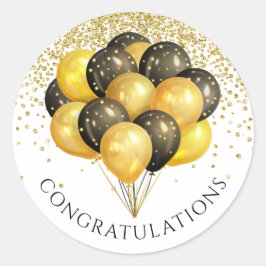 Adesivo Redondo Dourada Festa de Reforma Branca