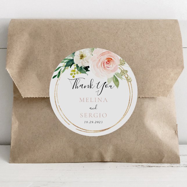 Adesivo Redondo Dourada Flores Geométricas De Queda, Casamento Obr (Criador carregado)