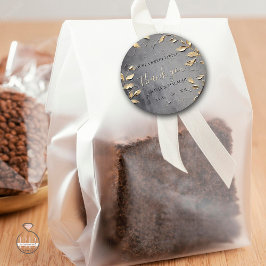 Adesivo Redondo Dourada Folha Impasto Noir