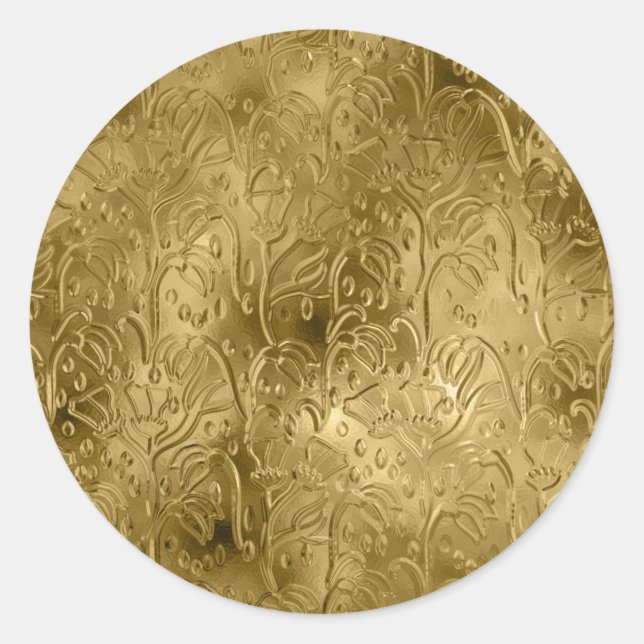 Adesivo Redondo Dourado (Frente)
