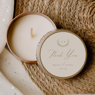 Adesivo Redondo Dourado Casamento com o Sticker do Favor do Creme 