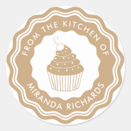 Adesivo Redondo Dourado Da Cozinha Da Padaria Moderna Homemada