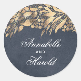 Adesivo Redondo Dourado deixa jardim lindos selos