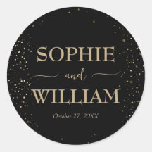 Dourado e preto belo casamento elegante