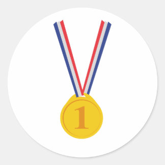Adesivo Redondo Dourado ganhador de medalhas