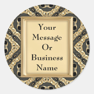 Adesivo Redondo Dourado lugar embutido