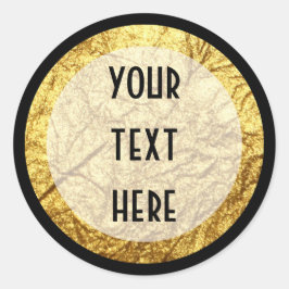Adesivo Redondo Dourado moderno na Black White Strike Boutique