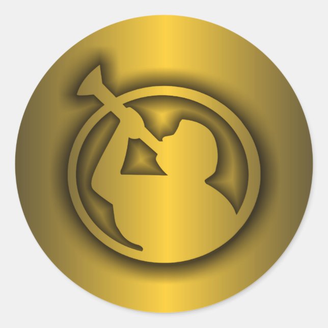 Adesivo Redondo Dourado Mórmon (Frente)