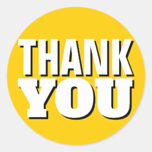 Adesivo Redondo Dourado Obrigado