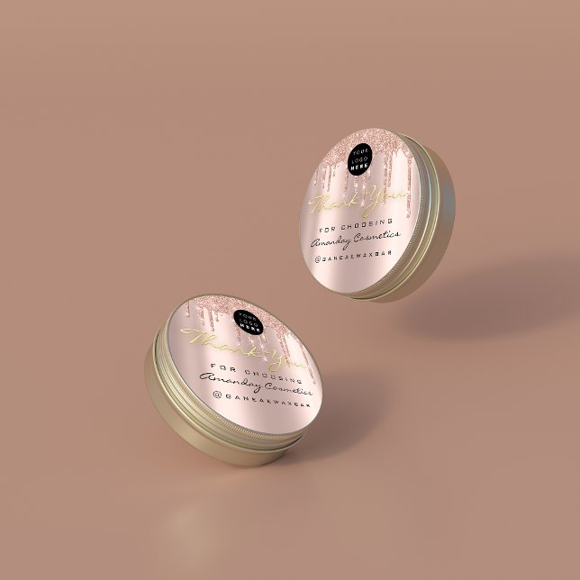 Adesivo Redondo Dourado Obrigado Por Escolher Drives De Rosa De Lo (Criador carregado)