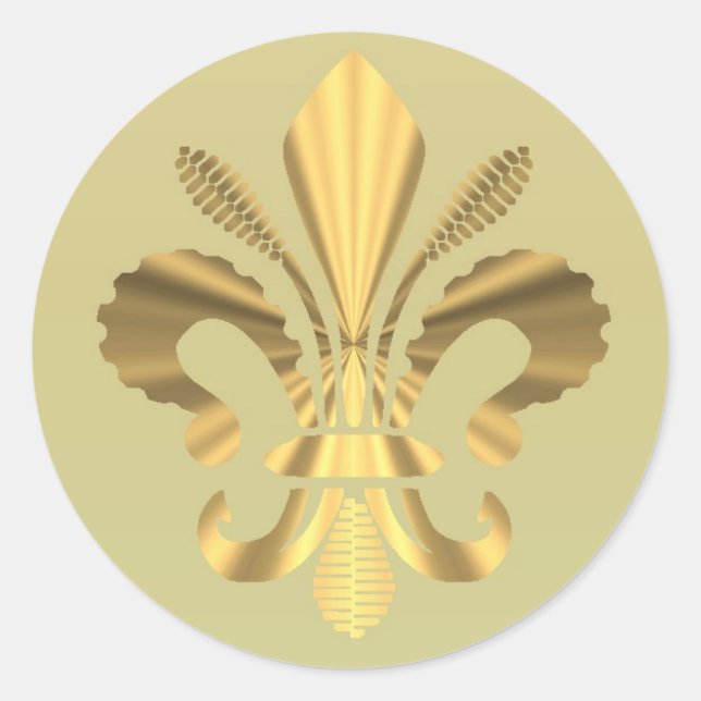 Adesivo Redondo Dourado pulso de raias (Frente)