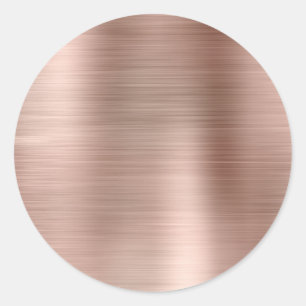 Adesivo Redondo Dourado Rosa Metálico Falso em Branco