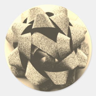 Adesivo Redondo Dourado visual presente arco