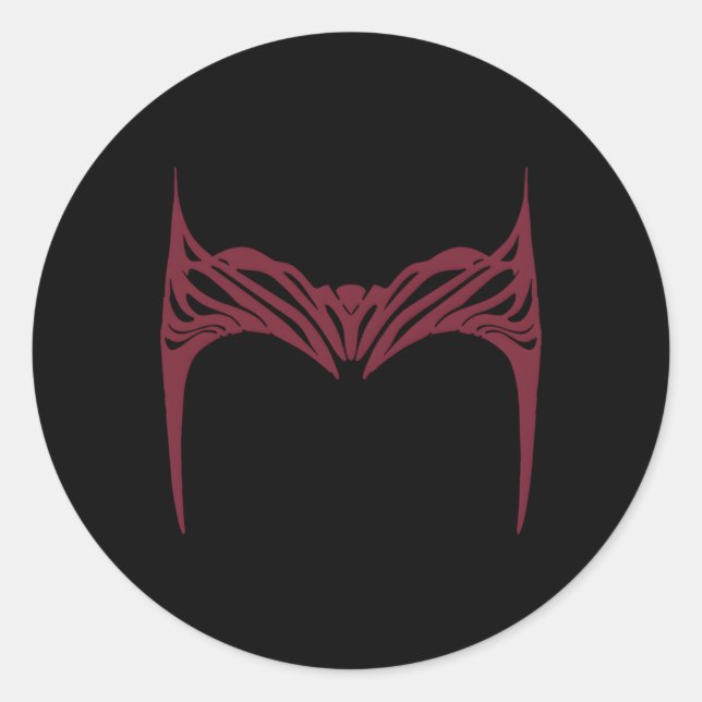 Adesivo Redondo Doutor Estranho Multiverso Da Bruxa Escarlate (Frente)