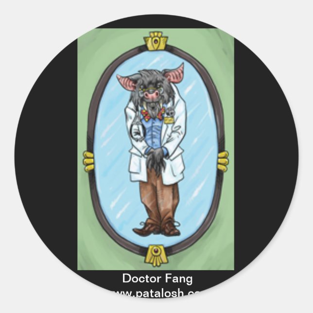 Adesivo Redondo Doutor Fang (Frente)