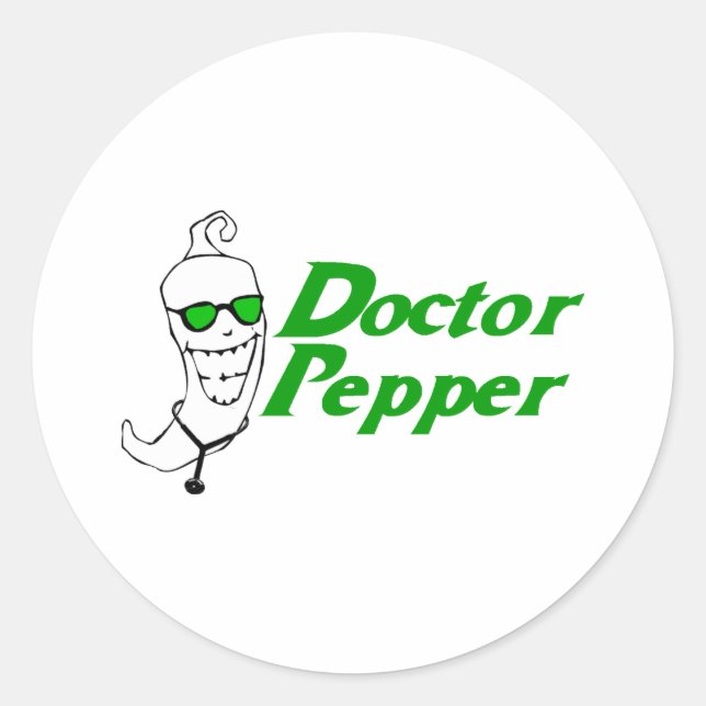 Adesivo Redondo Doutor Pepper (Frente)