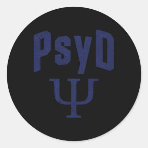 Adesivo Redondo Doutora Em Psicologia Estudante Psicóloga Gra