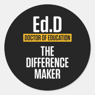 Adesivo Redondo Doutorado Em Doutorado Pelo Edd Maker De Educação