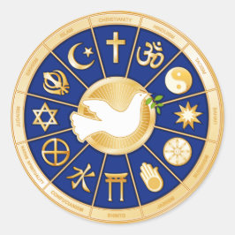 Adesivo Redondo Dove of Peace Sticker