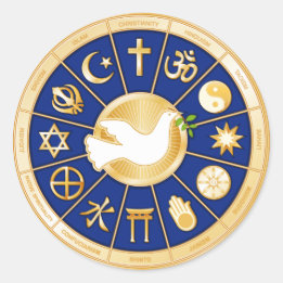 Adesivo Redondo Dove of Peace Sticker