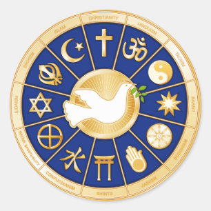 Adesivo Redondo Dove of Peace Sticker