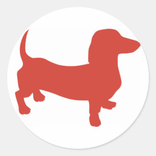 Adesivo Redondo Doxie - Dacshund