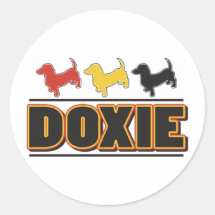 Adesivo Redondo DOXIE-Word-COLOR