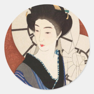 Adesivo Redondo Doze aspectos das mulheres, após o Bath Kotondo