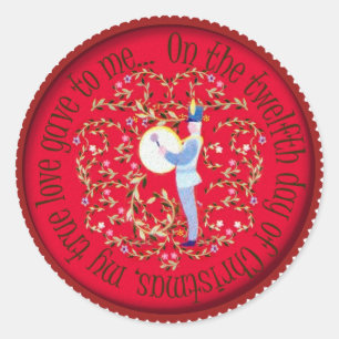 Adesivo Redondo Doze bateristas