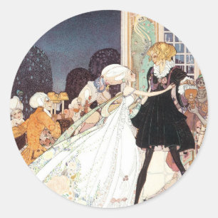 Adesivo Redondo Doze Princesas Dançantes Vintage por Kay Nielsen