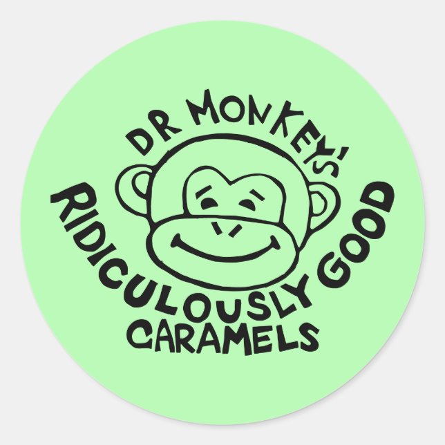 Adesivo Redondo Dr. Monkey Round Stickers (Frente)