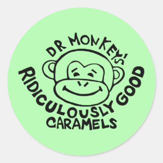 Adesivo Redondo Dr. Monkey Round Stickers