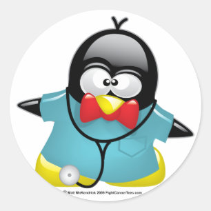 Adesivo Redondo Dr. Pinguim