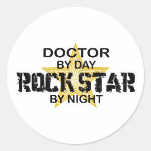 Adesivo Redondo Dr Rock Star Night