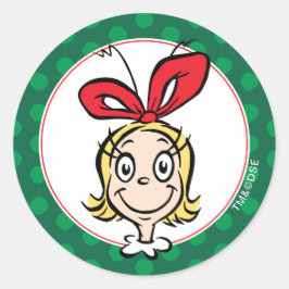 Adesivo Redondo Dr. Seuss | Cindy-Lou Quem é Simpática