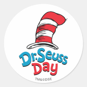 Adesivo Redondo Dr. Seuss Day