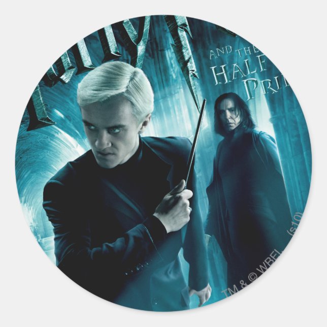Adesivo Redondo Draco Malfoy e Snape 1 (Frente)