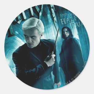 Adesivo Redondo Draco Malfoy e Snape 1