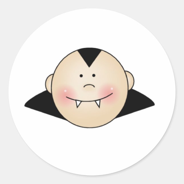 Adesivo Redondo Drácula Personalizável (Frente)