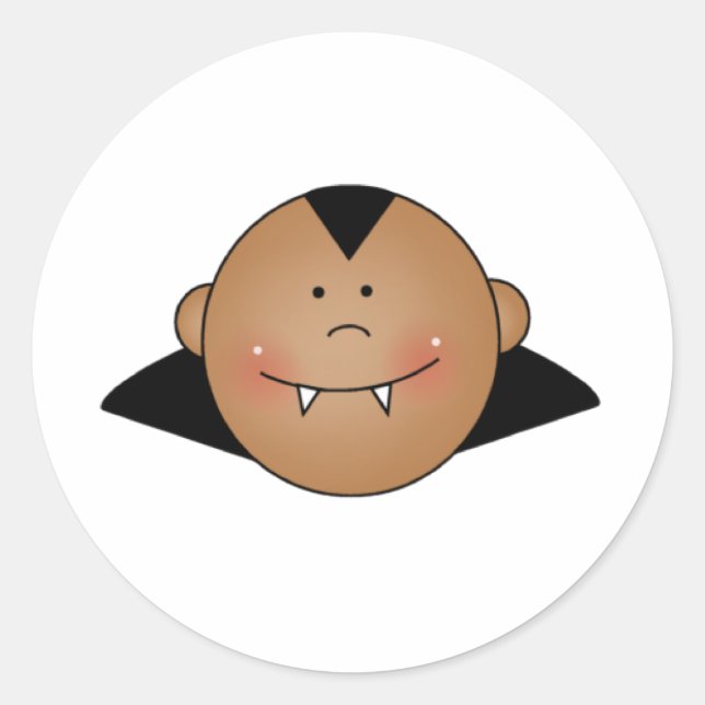 Adesivo Redondo Drácula Personalizável da América Africana (Frente)