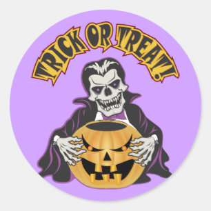 Adesivo Redondo Dracula Skull